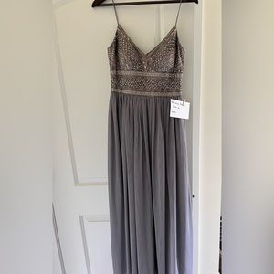 Gray maxi dress